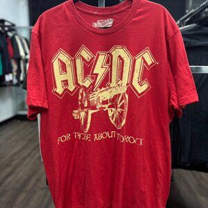 Vintage AC/DC High Voltage Rock n Roll Tour T-Shirt Men’s XXL | Red Graphic Band
